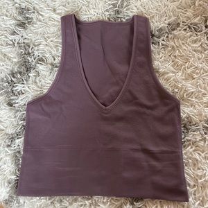 Athleta Aurora Seamless Crop Rib Tank